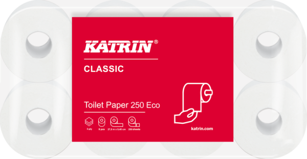 Metsä Katrin Toilettenpapier 3-lagig, Recycling, 8x250 Blatt