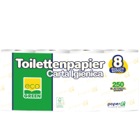 Toilettenpapier Recycling 2-lagig, 8 x 250 Blatt