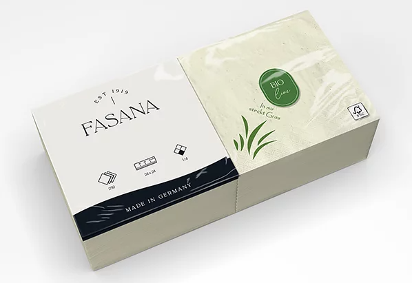 Fasana Tissue Servietten mit Grasanteil 24x24cm
