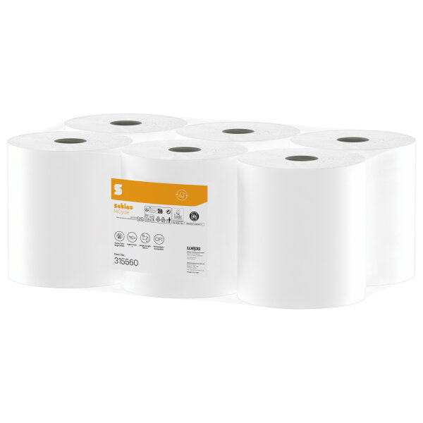 Wepa Centerfeed Satino comfort, hochweiß, 6 Rollen