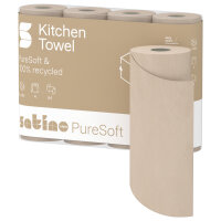 Satino PureSoft Küchenrolle 3-lagig, 32 Rollen - Beige