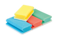 Padschwamm mit Griff blau/weiss extra stark10er Pack