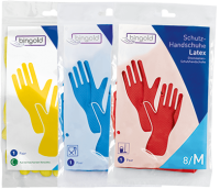 Schutzhandschuhe Latex, gelb - 1 Paar, Größe XL