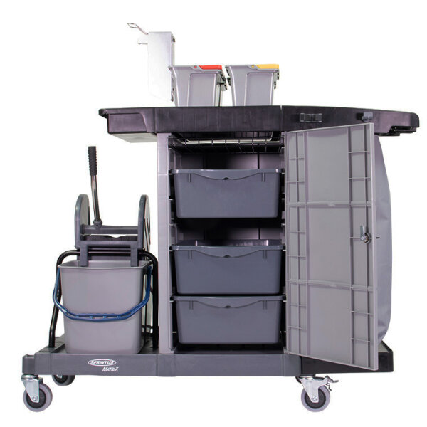 MatriX - Press Verschließbarer Reinigungswagen inkl. Mopp-Presse