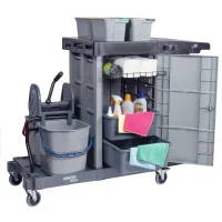 MatriX - Press Verschließbarer Reinigungswagen inkl. Mopp-Presse