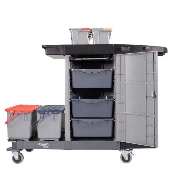 MatriX - Box Verschließbarer Reinigungswagen inkl. Mopp-Box-Set