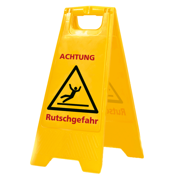 Schriftzug Rutschgefahr
