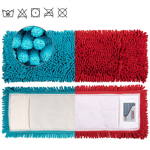 Octopus 50 cm Chenillemopp aus Mikrofaser blau