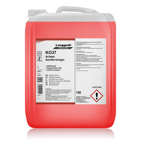 4clean Sanitärreiniger 10 Liter KO37
