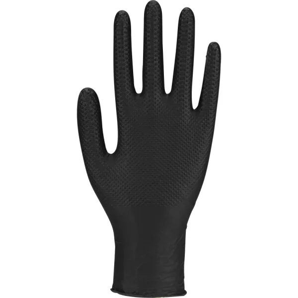 Thor Power Grip, Nitril-Handschuhe mit Diamond Grip, schwarz, Gr. S