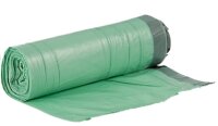 LDPE-Müllbeutel 60 Liter grün mit Zugband 64x71...