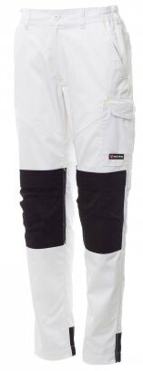 WORKER TECH Unisex-Hose weiß/schwarz Gr. XL