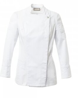 STARRED LADY Kochjacke für Damen weiß Gr. M