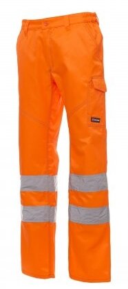 CHARTER Herrenhose mit Reflexstreifen Fluoorange Gr. L