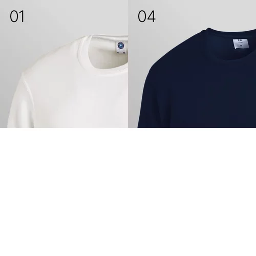 Sweatshirt Langarm Unisex weiß Gr. M