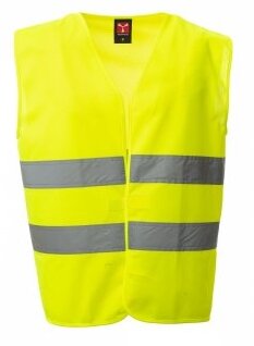 REFLEX+ Warnweste mit Reflexstreifen Fluogelb Gr. M