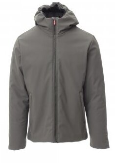 OREGON Wattierte Herren-Softshelljacke rauchgrau/schwarz Gr. M