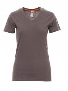 V-NECK LADY T-Shirt rauchgrau Gr. M