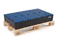 Kleingebindewanne pro-line aus Polyethylen (PE), mit Gitterrost, 120 Liter, 1170 x 785 x 180 mm