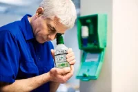 Augenspülflasche, mit 500 ml 0,9 %iger Kochsalzlösung (Natriumchlorid)