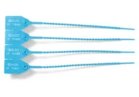 Transposafe Pull-Up Durchziehplombe zur Versiegelung, 210 mm, blau, 10 Stück