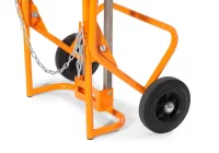 Fasskarre Secu Comfort, Stahl pulverbeschichtet, Vollgummi-Bereifung, für Stahl-/ Kunststofffässer