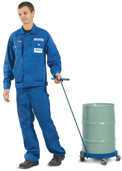 Fassrolli für ein Fass à 60 Liter, mit Zugstange und 4 Lenkrollen