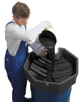 FALCON Fasstrichter aus Polyethylen (PE), 22 Liter, mit Sieb