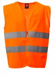 REFLEX+ Warnweste mit Reflexstreifen Fluoorange Gr. XXL