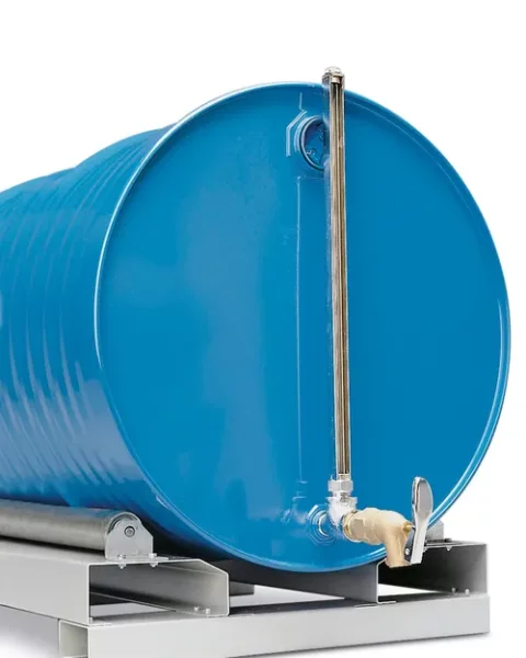 Füllstandsanzeige, aus verchromtem Stahl, für liegende Fässer