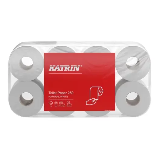 Metsä Katrin Toilettenpapier VE= 8x8 Rollen á 250 Blatt, 2-lagig - Weiß