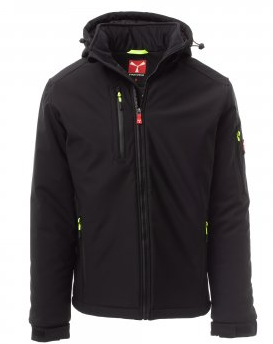 CREEK PAD Wattierte Herren-Softshell schwarz Gr. XL