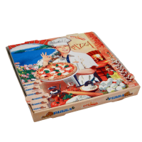 Pizzakarton 40x40x4 cm, 4Farb, VE= 100 Stk.