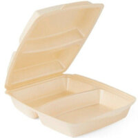 1635 Dinner - Menübox  2-geteilt 23x28 cm, beige, VE...