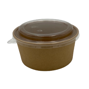 Braune Salatschale kombi (inkl. Deckel) 1000ml, VE = 150 Stk.