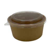 Braune Salatschale kombi (inkl. Deckel) 1000ml, VE = 150...