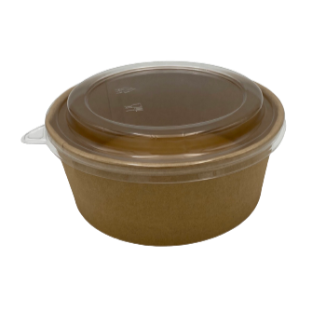Braune Salatschale kombi (inkl. Deckel) 750ml, VE = 150 Stk.