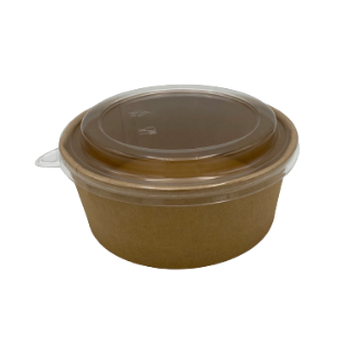 Braune Salatschale kombi (inkl. Deckel) 550ml, VE = 150 Stk.