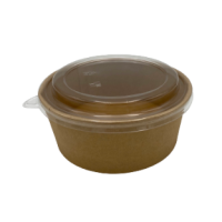Braune Salatschale kombi (inkl. Deckel) 550ml, VE = 150 Stk.