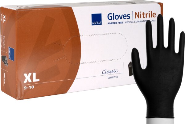 Nitril-Handschuh Classic, Puderfrei, schwarz, Gr. XL, 1000 St/Karton