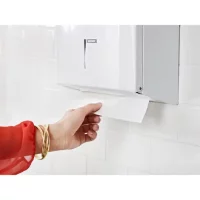 Katrin Falthandtuchspender M, Weißes Metall